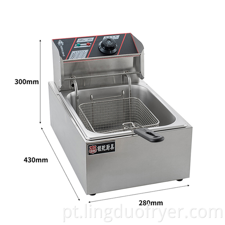 6l Electric Deep Fryer Size